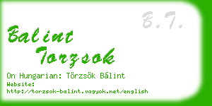 balint torzsok business card